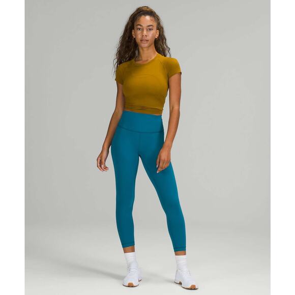 Lululemon Wunder Train High-Rise Tight 25" Size 4 Teal - Picture 4 of 8